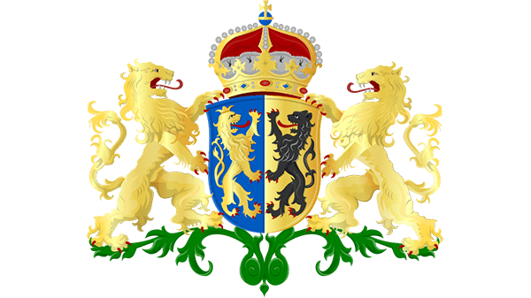 Provinciewapen Gelderland - in kleur op transparante achtergrond - 600 * 337 pixels
